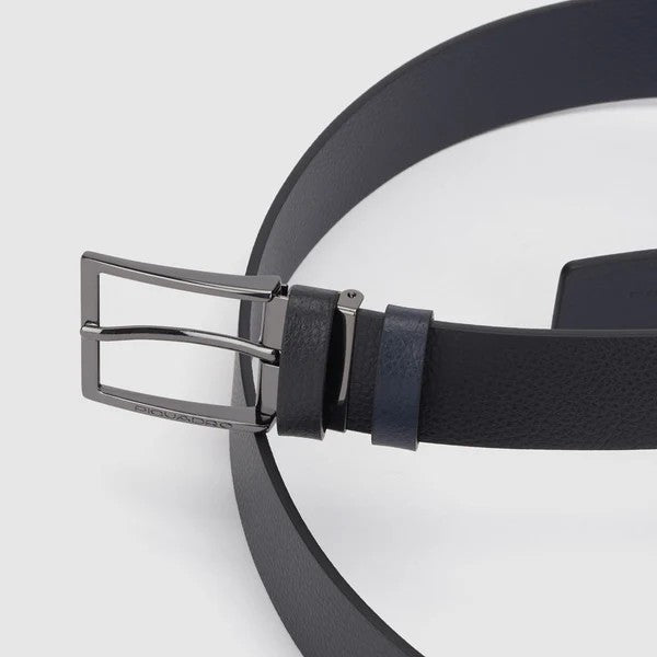Piquadro cintura in pelle "MOS" Nero/blu CU5928MOS.NBLU