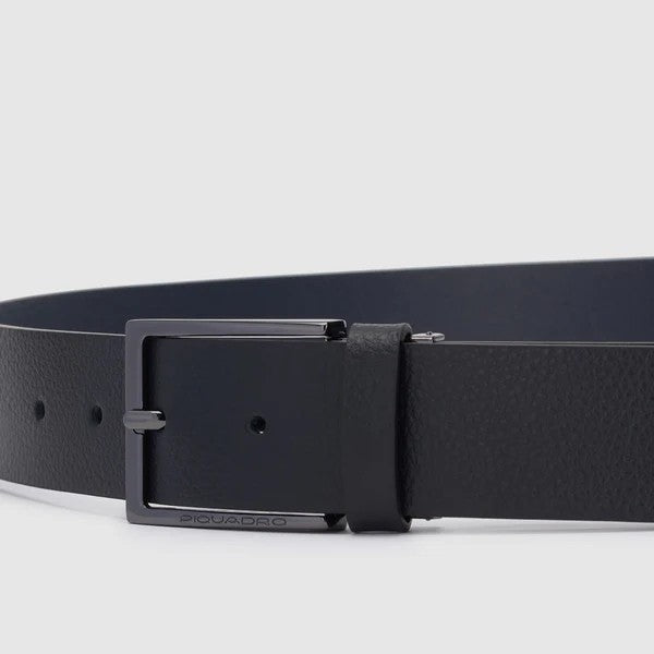 Piquadro cintura in pelle "MOS" Nero/blu CU5928MOS.NBLU