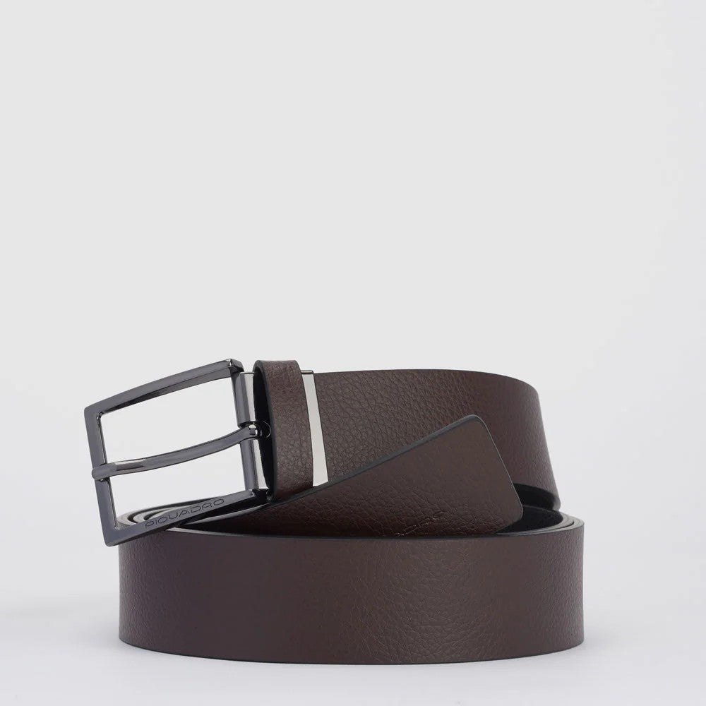 Piquadro cintura in pelle "MOS" Nero/marrone CU5928MOS.NM