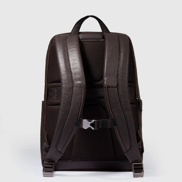 Piquadro zaino in pelle "Black Square" Marrone CA6501B3.TM