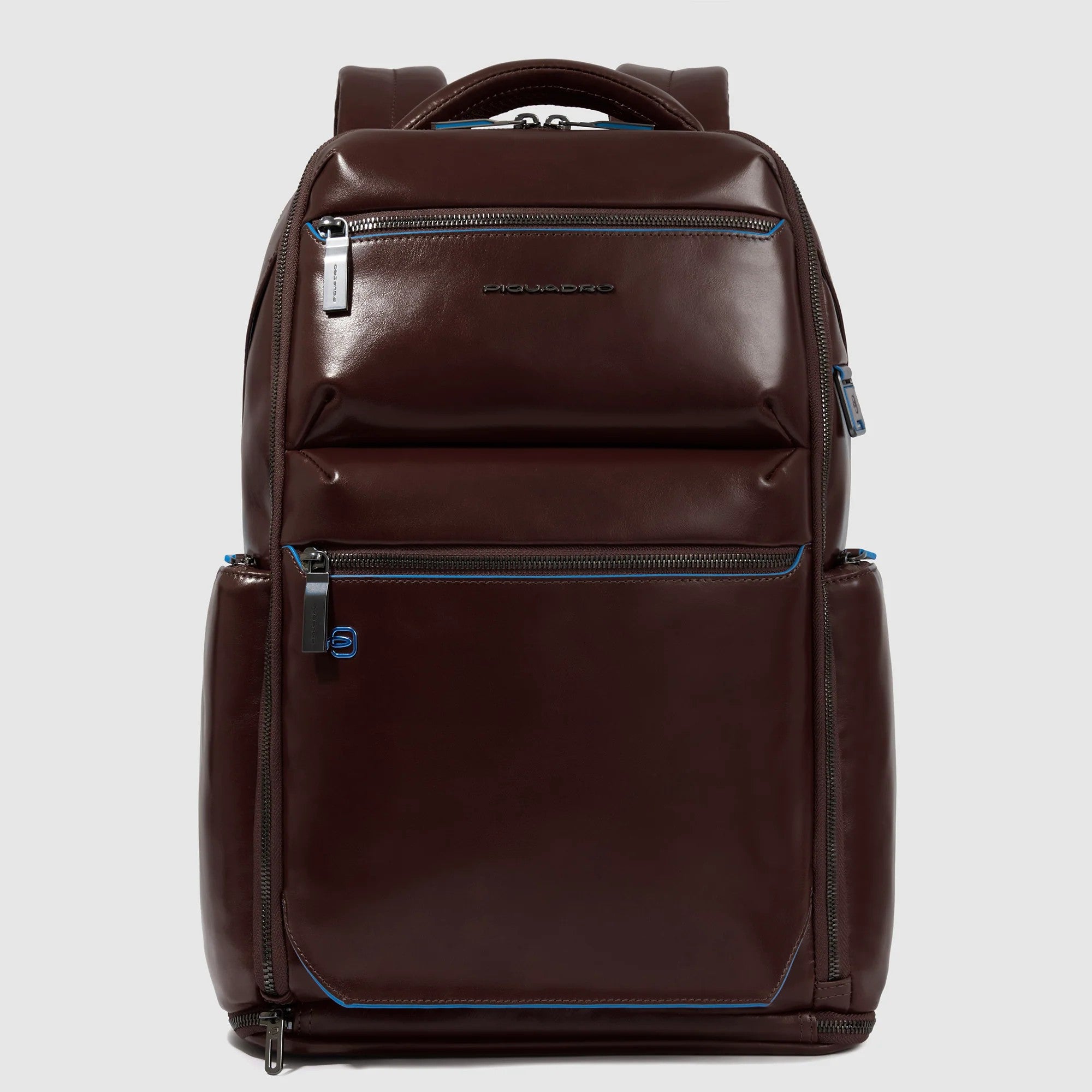 Piquadro zaino in pelle "Blue Square" Marrone CA6592B2BM.MO
