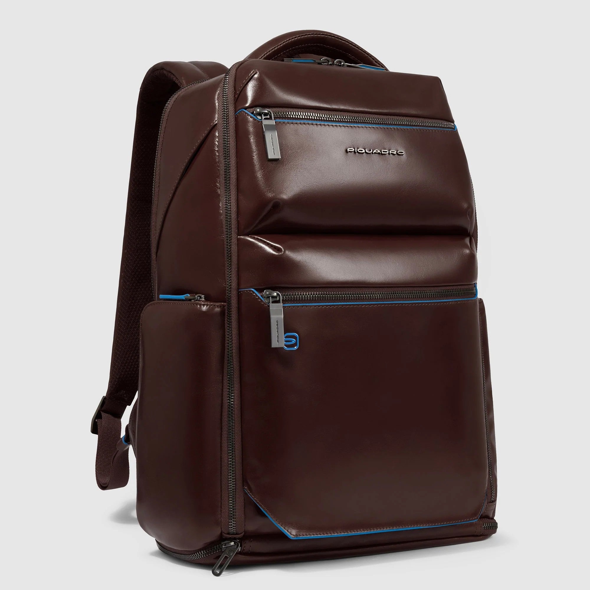 Piquadro zaino in pelle "Blue Square" Marrone CA6592B2BM.MO