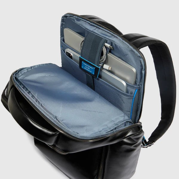 Piquadro zaino in pelle "Blue Square" Nero CA6592B2BM.N