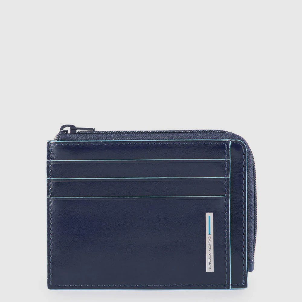 Piquadro porta carte di credito in pelle "Blue Square" PP4822B2R.BLU2