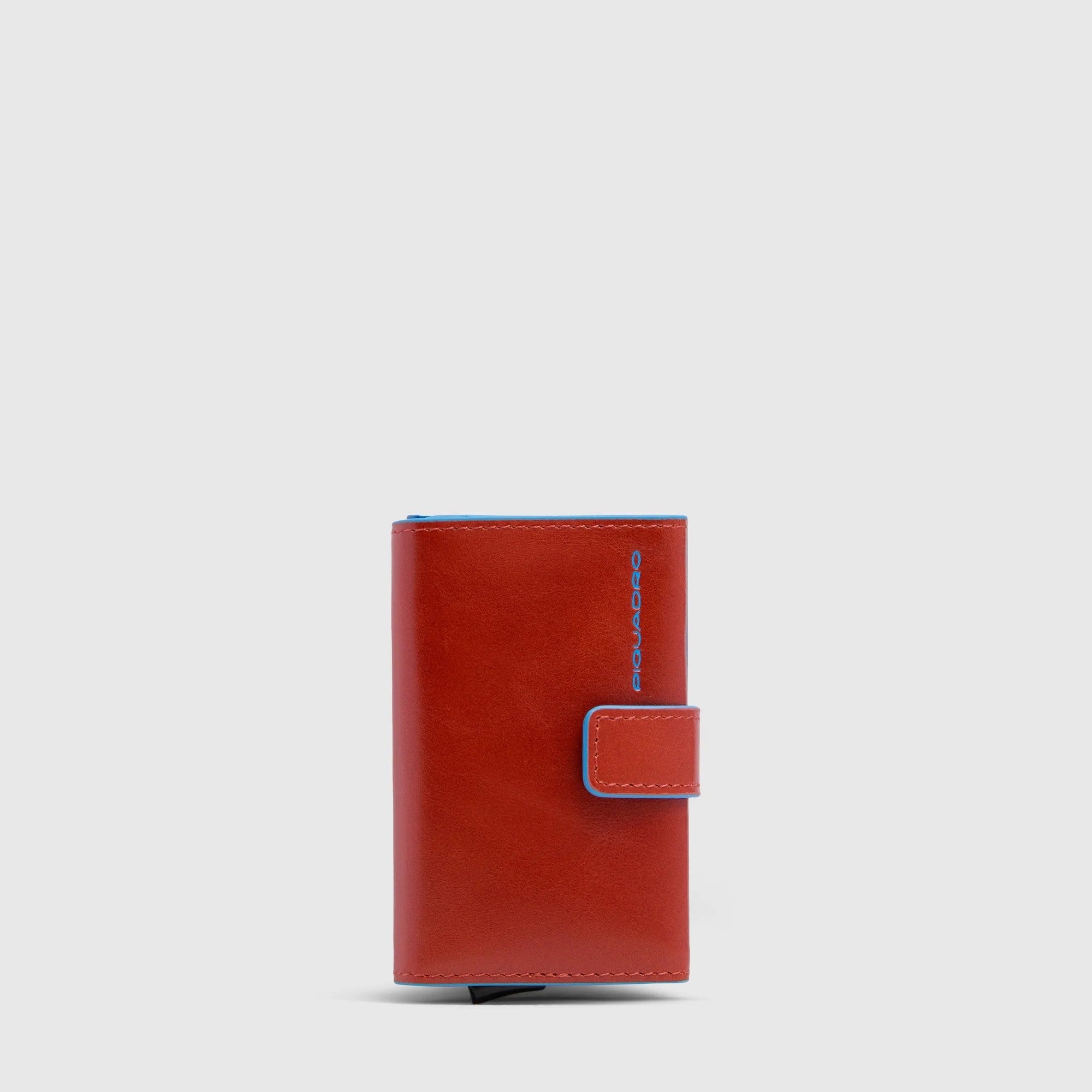 Piquadro portafogli compatto in metallo e pelle "Blue Square" Arancione PP5649B2BLR.CU4