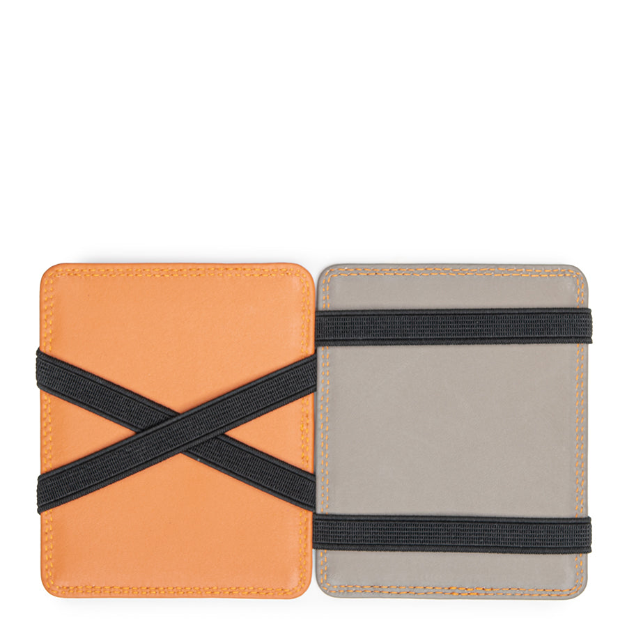 Mywalit portafogli compatto con elastici in pelle "Classic" Multicolor 111.164 FUMO