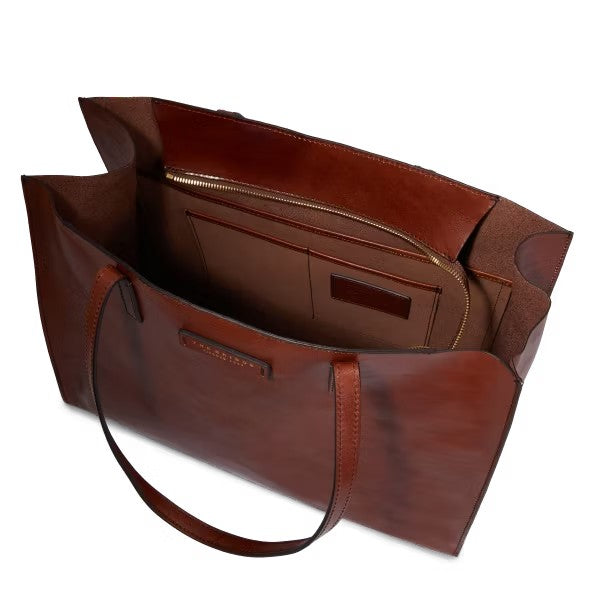 The Bridge borsa shopping in pelle "Mirra" Marrone 04131401.14