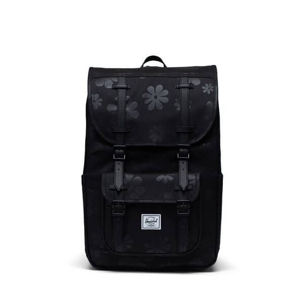 Herschel zaino in tessuto "Little America Mid" Nero LITTLE AMERICA MID.BLACK FLORA