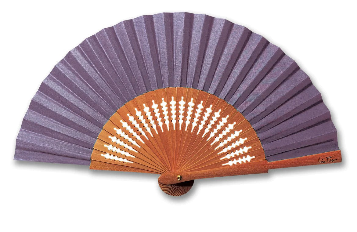 Vera Pilo ventaglio in tessuto e legno "Mini Gepetto" Viola MINI GEPETTO.VIOLET