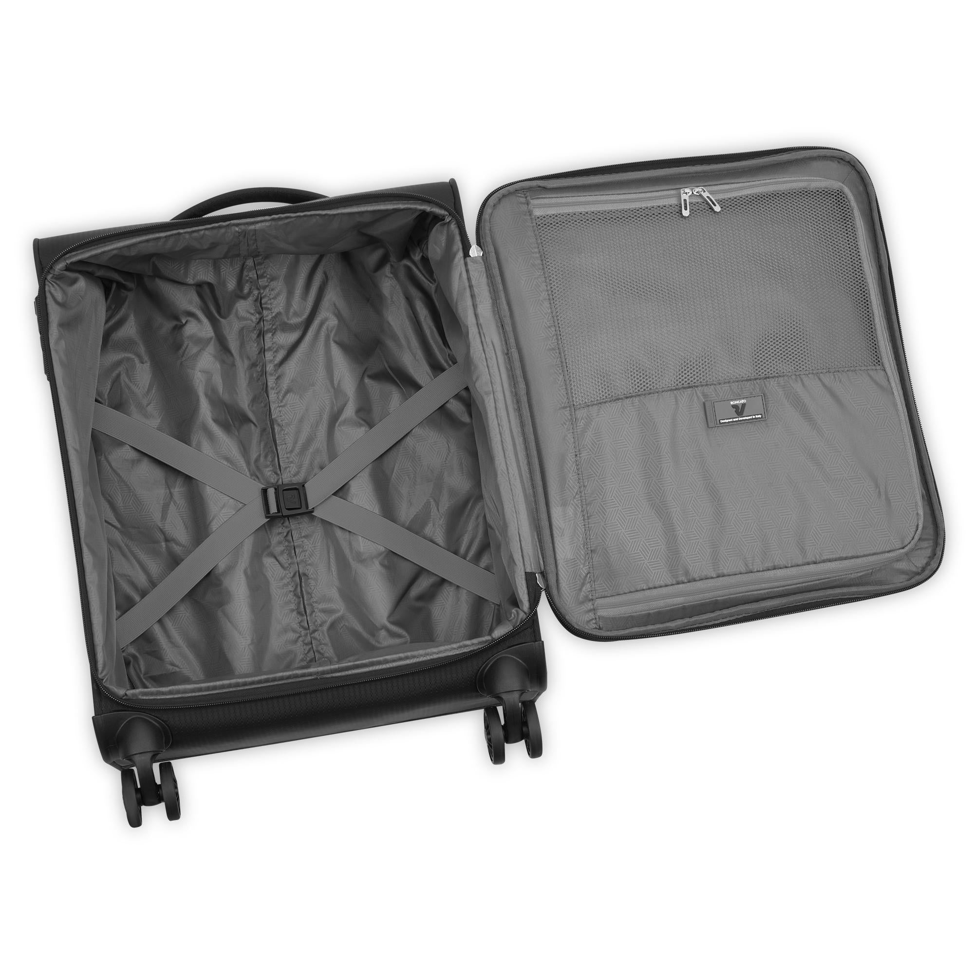 Roncato trolley cabina in tessuto "Lite Soft" Nero 414746.81 NERO FUMO