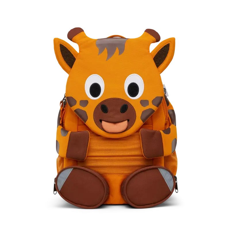 AFFENZAHN zainetto kids in tessuto Arancione GRANDE AMICO.GIRAFFA