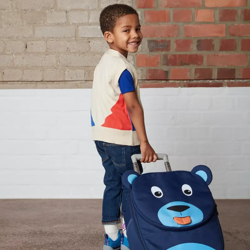 AFFENZAHN trolley kids in tessuto Blu TROLLEY.ORSO