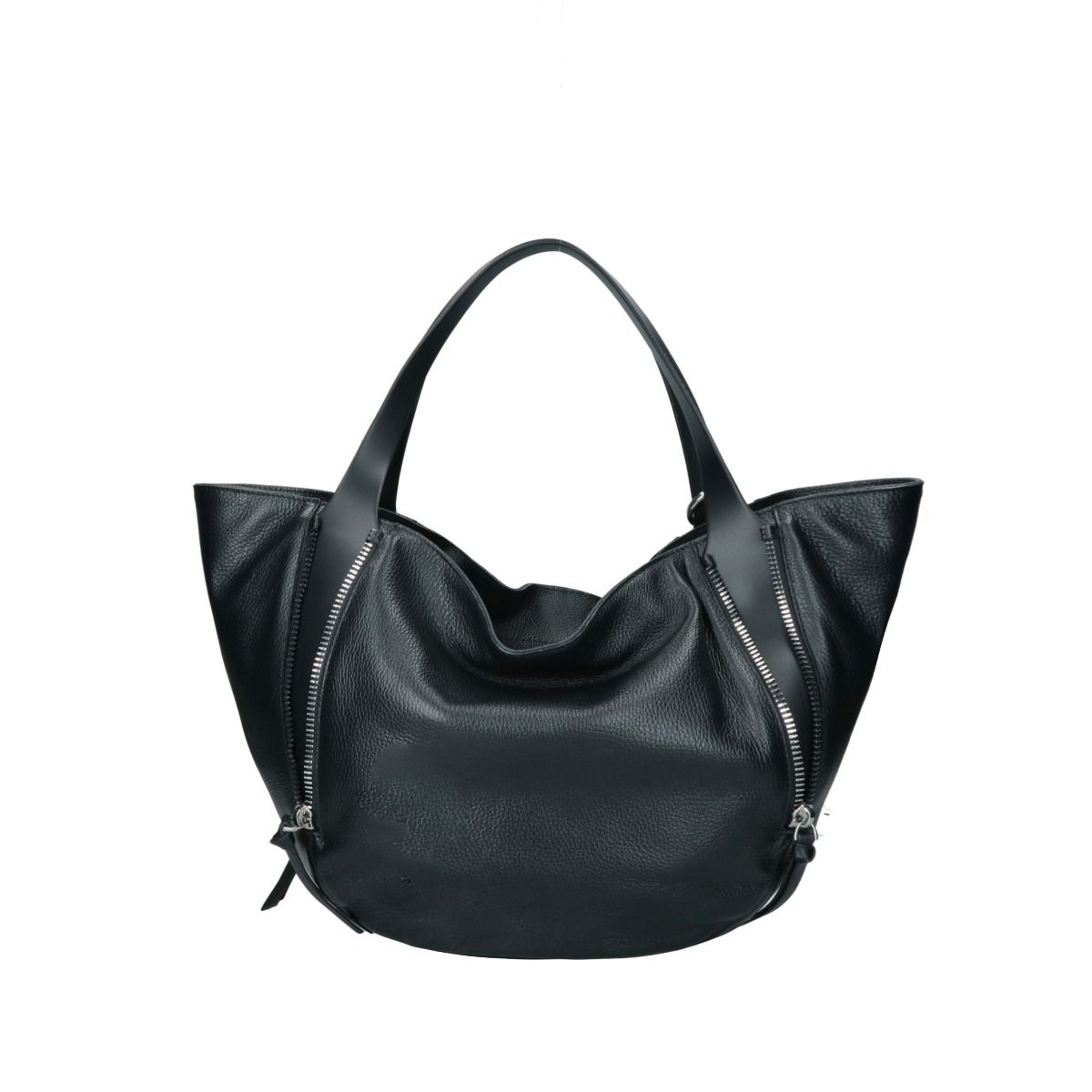 REBELLE borsa shopping in pelle "Guya" Nero 1WR452W4LE0444.BLACK