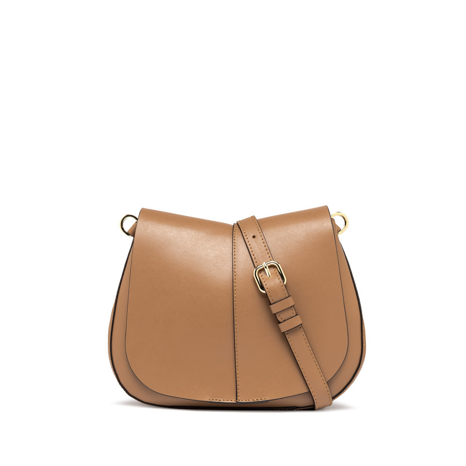Gianni Chiarini borsa a spalla in pelle "Helena Round" Cuoio BS6766PRCK.7042 NEW CUOIO