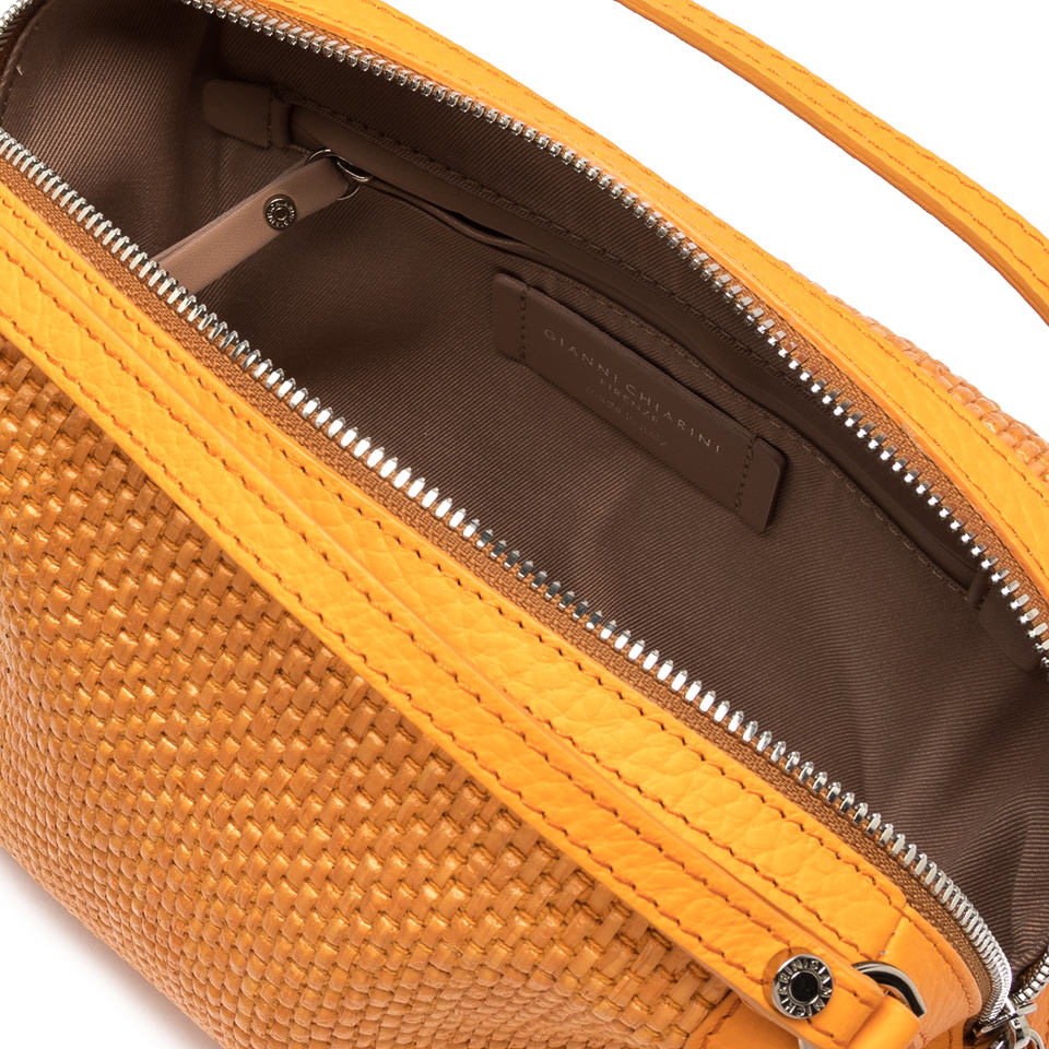 Gianni Chiarini borsa a mano in rafia e pelle "Alifa" Arancione BS8788CST-PL.13309 FLAME ORANG