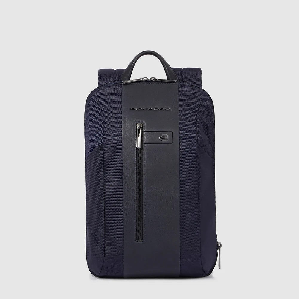 Piquadro zaino in tessuto e pelle "Brief 2 Blu CA6384BR2.BLU