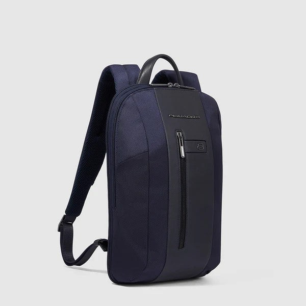 Piquadro zaino in tessuto e pelle "Brief 2 Blu CA6384BR2.BLU