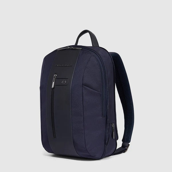 Piquadro zaino in tessuto e pelle "Brief 2 Blu CA6384BR2.BLU