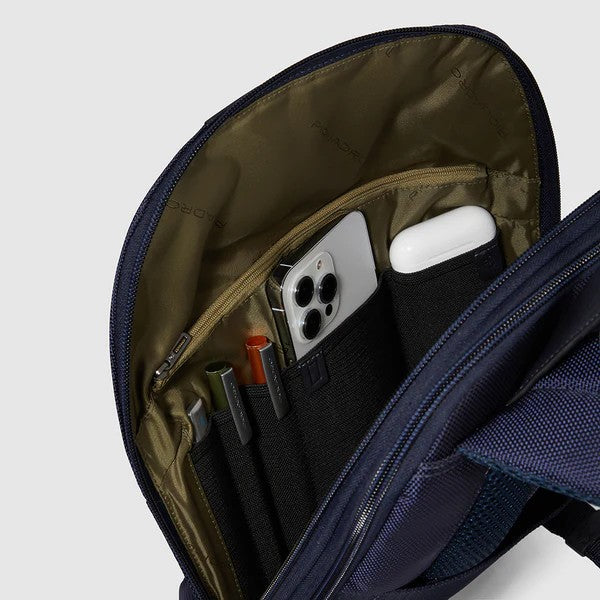 Piquadro zaino in tessuto e pelle "Brief 2 Blu CA6384BR2.BLU