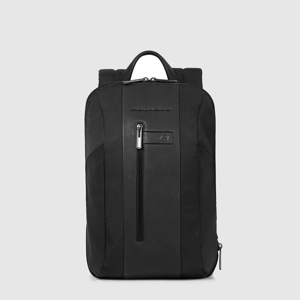 Piquadro zaino in tessuto e pelle "Brief 2 Nero CA6384BR2.N