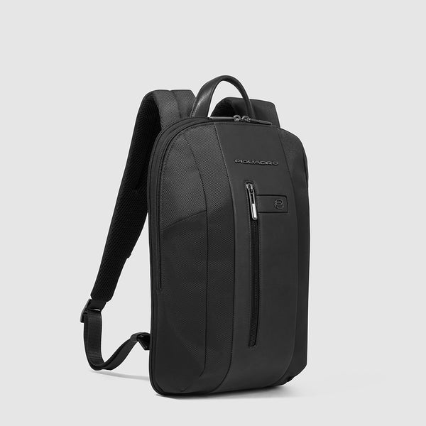 Piquadro zaino in tessuto e pelle "Brief 2 Nero CA6384BR2.N