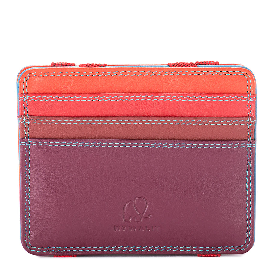 Mywalit portafogli compatto con elastici in pelle "Classic" Multicolor 111.183 POMPEI