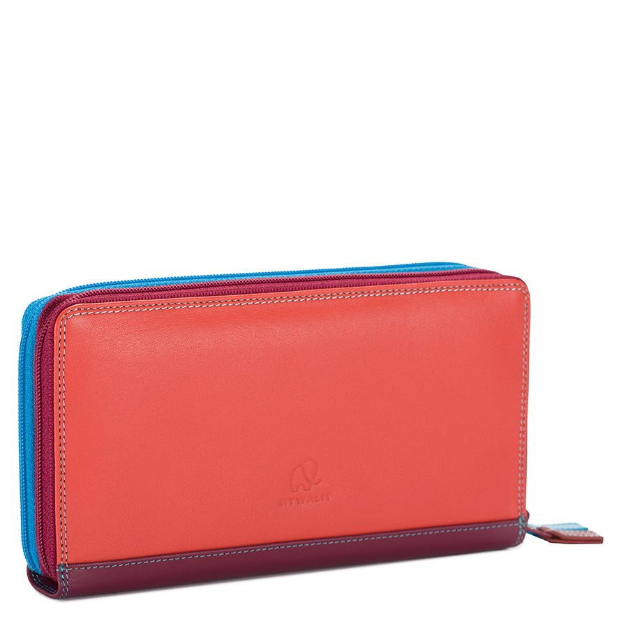 Mywalit portafogli doppia zip in pelle "Classic" Multicolor 375.183 POMPEI