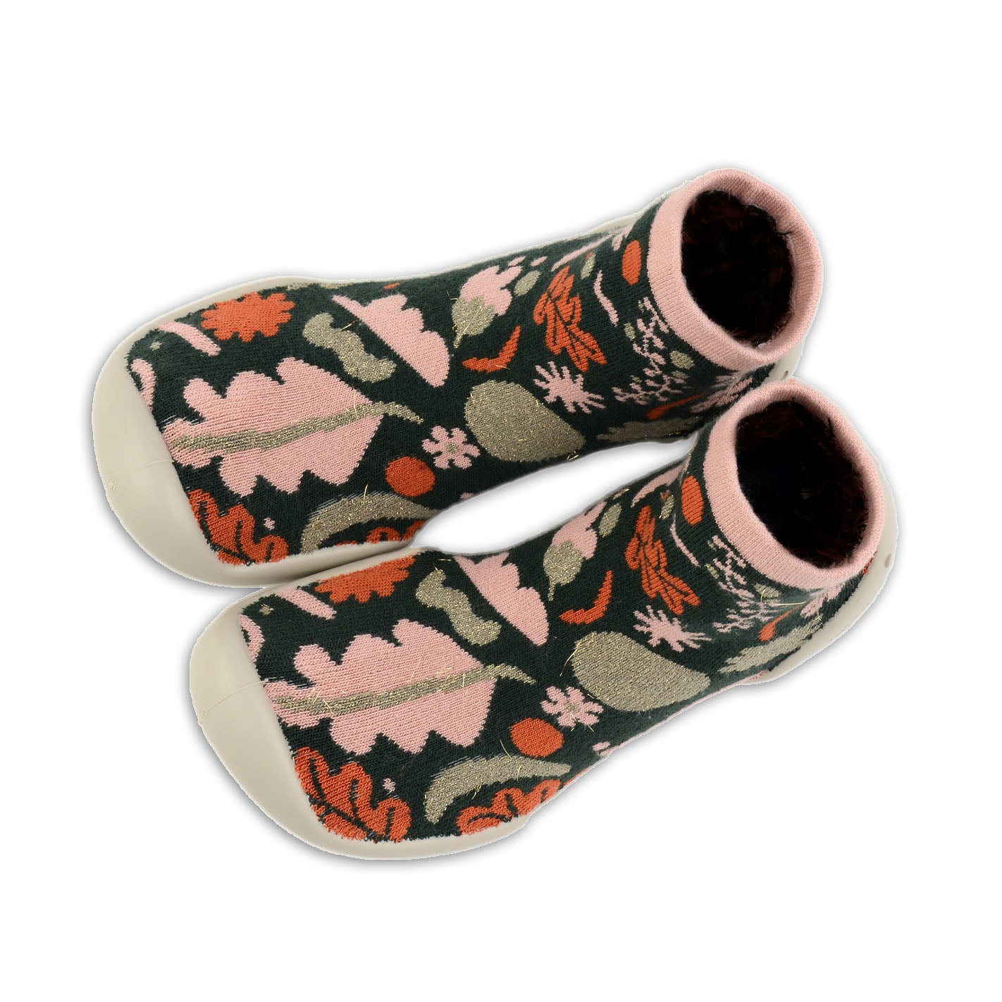 Collegien calze pantofole antiscivolo in tessuto "Chaussons" Multicolor 452D.BROCELIANDE
