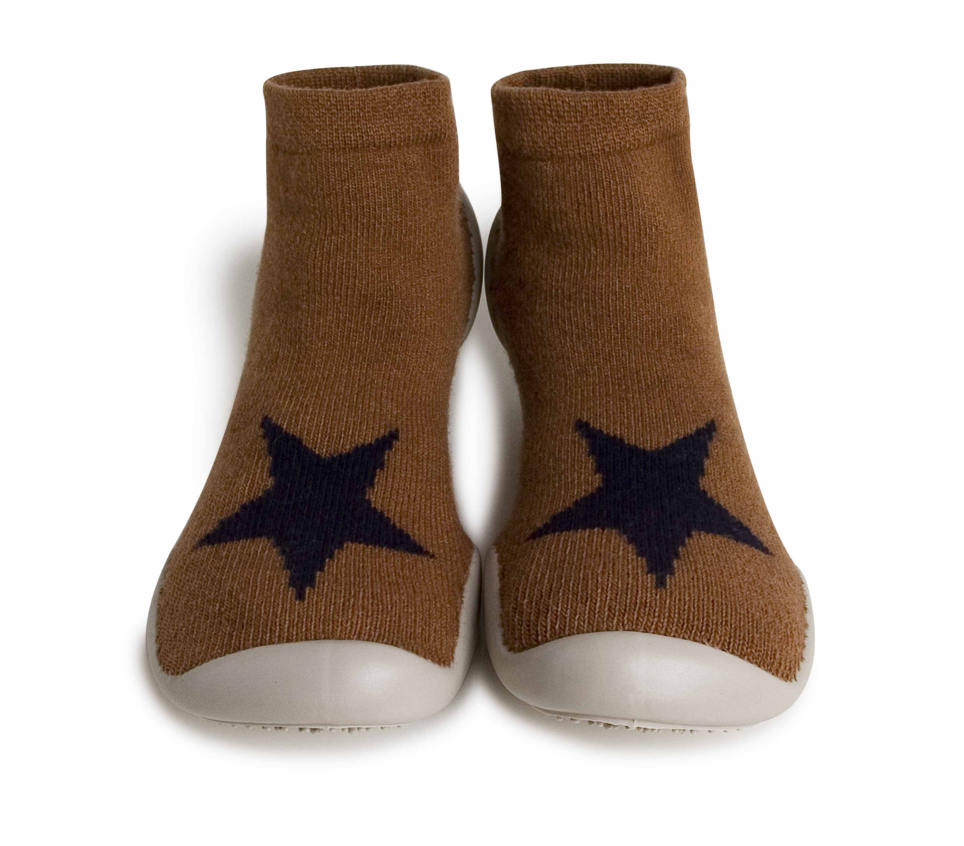 Collegien calze pantofole antiscivolo in lana e cashmere "Chaussons" Multicolor 555E.CHOCOLAT CHAUDE