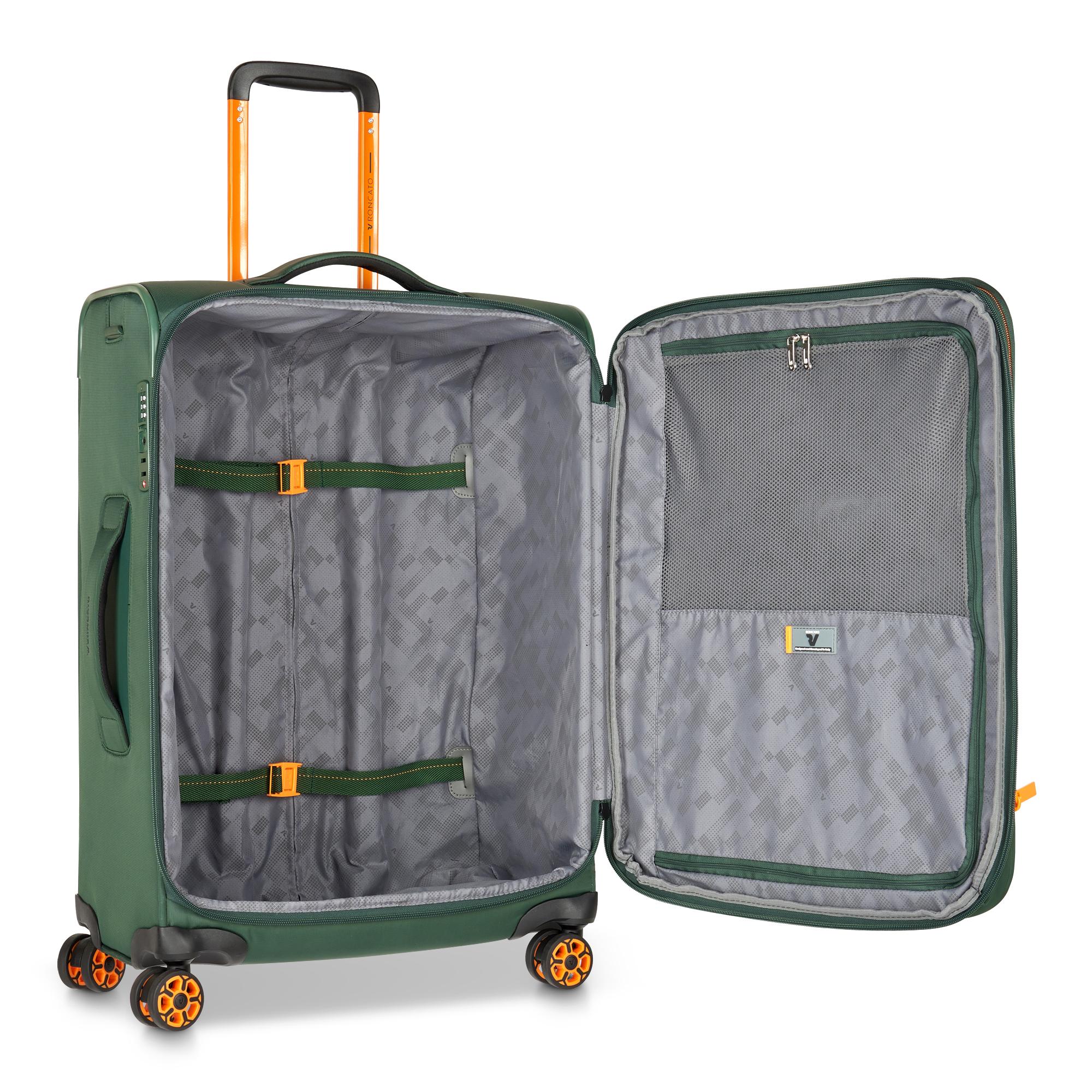 Roncato trolley medio in tessuto "Move" Verde 415352.47 VERDE MIMETICO