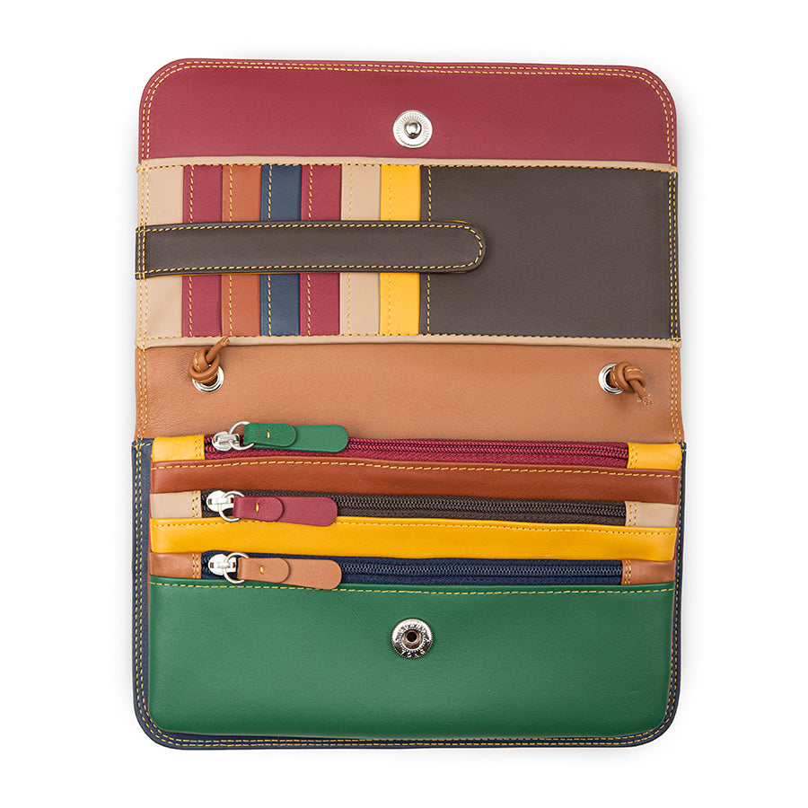 Mywalit portafogli con tracolla in pelle "Classic" Multicolor 5003.174 BOSCO
