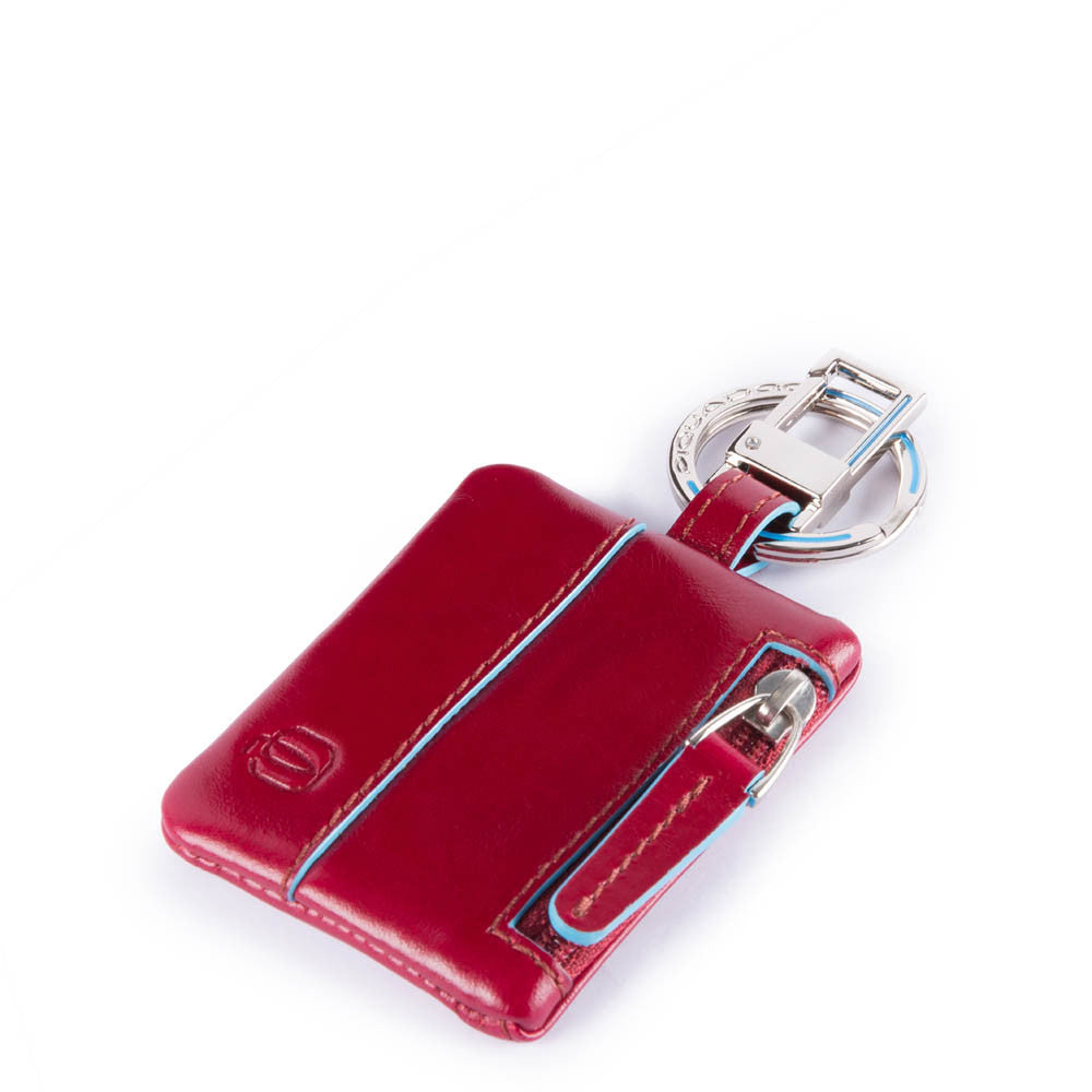 Piquadro portachiavi connequ in pelle "B2 - Blue Square" Rosso PC4821B2.R