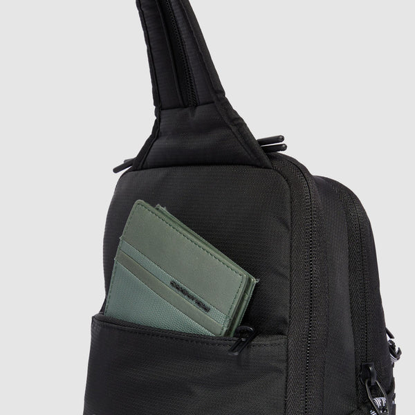 Piquadro monospalla in tessuto "Arne" Nero CA6694S125.N