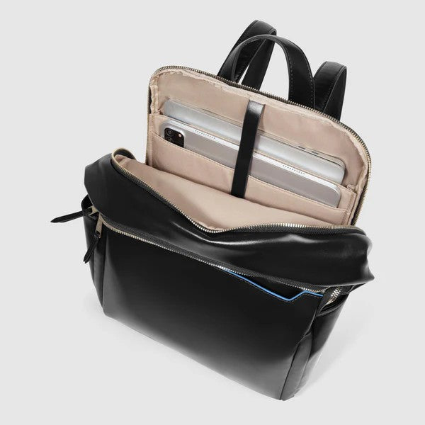 Piquadro zaino in pelle "Blue Square" Nero CA6678B2.N