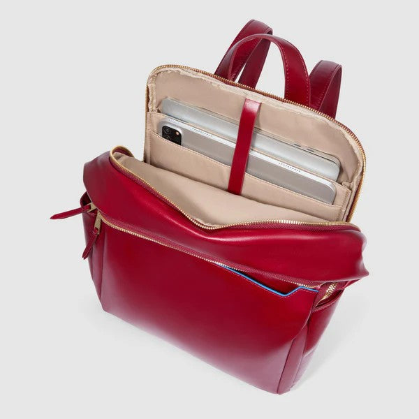 Piquadro zaino in pelle "Blue Square" Rosso CA6678B2.R