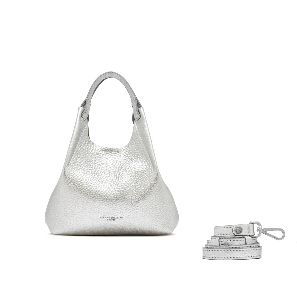 Gianni Chiarini borsa shopping in pelle "Dua" Argento BS9719RNGDBL.13860 SILVER-CARA