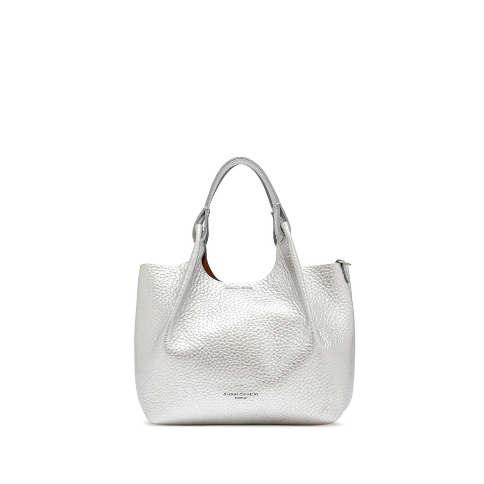 Gianni Chiarini borsa shopping in pelle "Dua" Argento BS9719RNGDBL.13860 SILVER-CARA