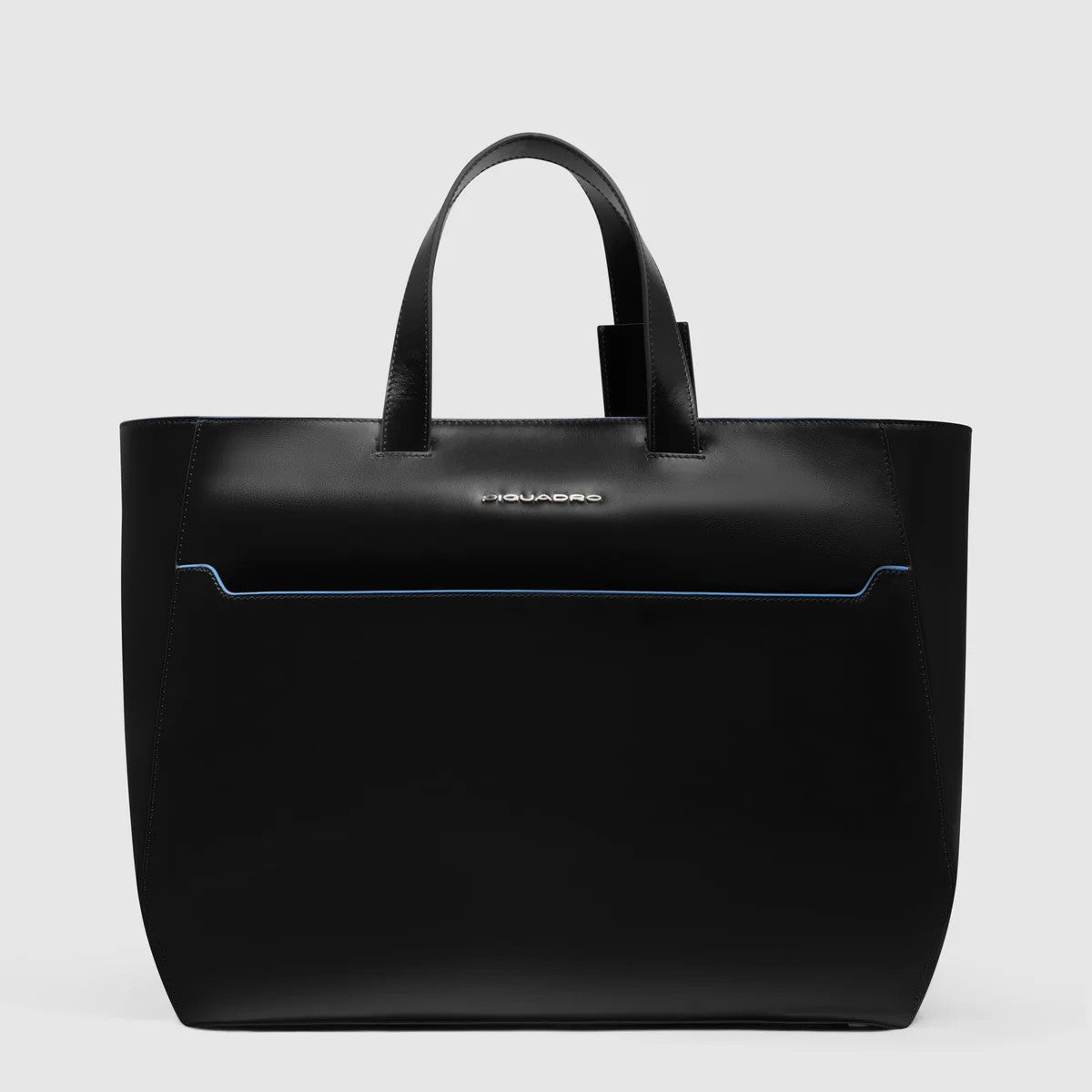 Piquadro borsa cartella da lavoro in pelle "Blue Square" Nero BD6680B2.N