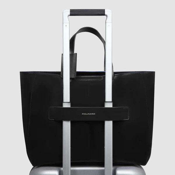 Piquadro borsa cartella da lavoro in pelle "Blue Square" Nero BD6680B2.N