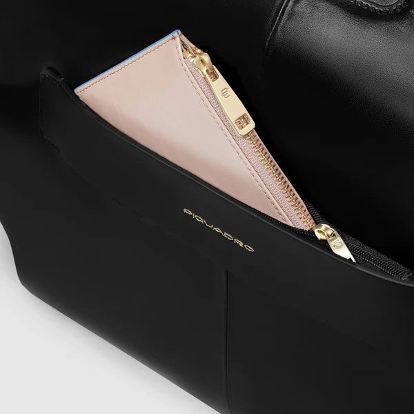 Piquadro borsa cartella da lavoro in pelle "Blue Square" Nero BD6680B2.N
