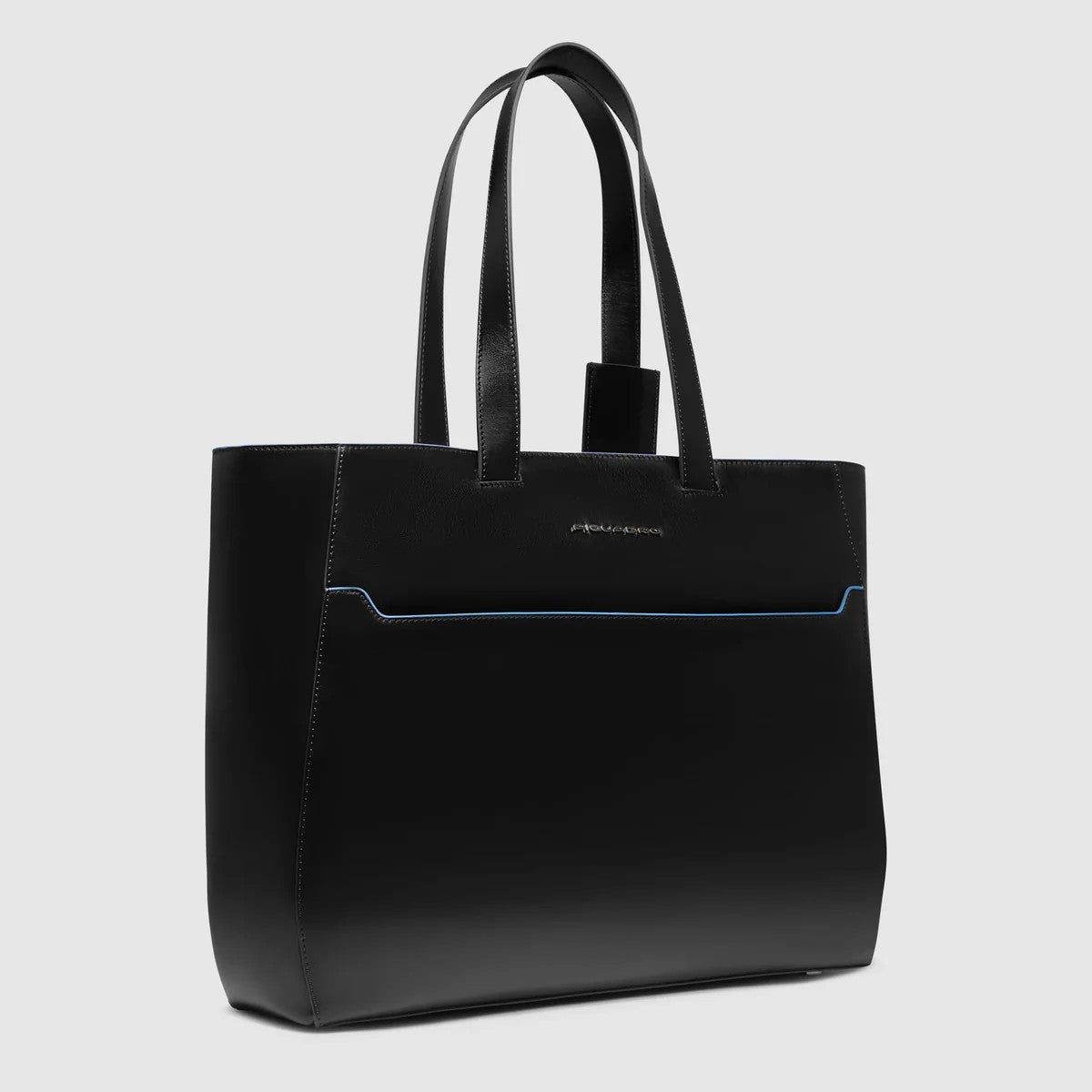 Piquadro borsa cartella da lavoro in pelle "Blue Square" Nero BD6680B2.N