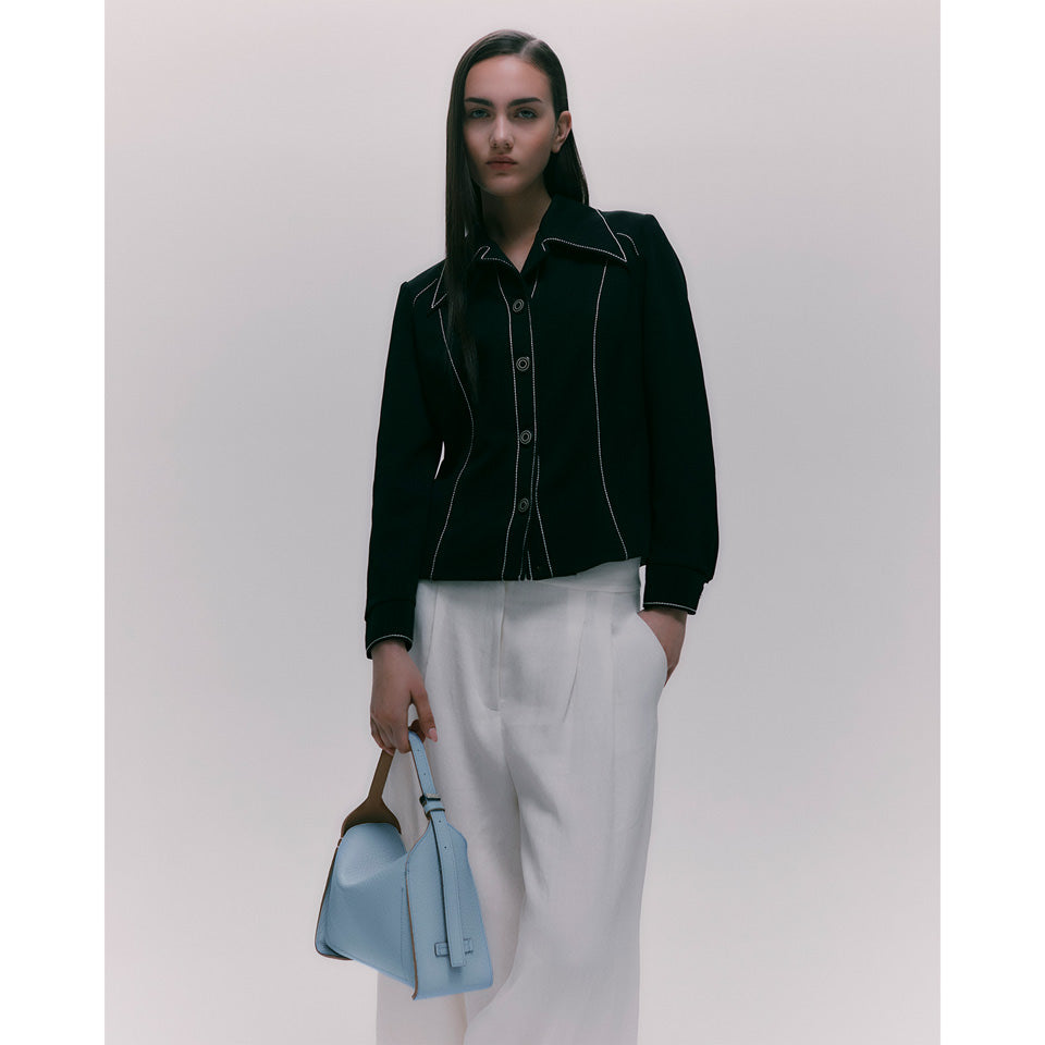 Gianni Chiarini borsa a spalla in pelle "Penelope" Azzurro BS11351RNGDBL.13862 SKY-CARAME