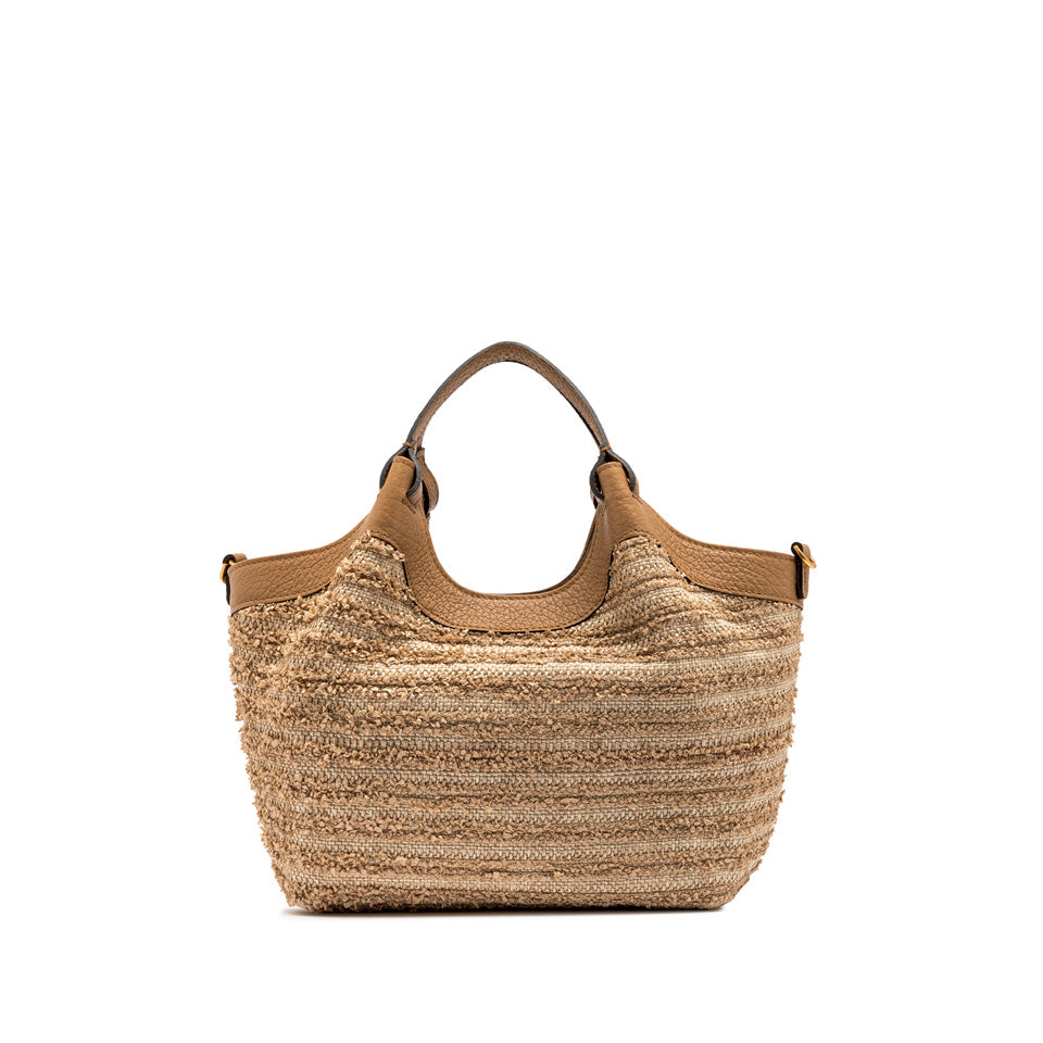Gianni Chiarini borsa a mano in rafia "Dua" Beige BS11119FROU.0422 NATURE