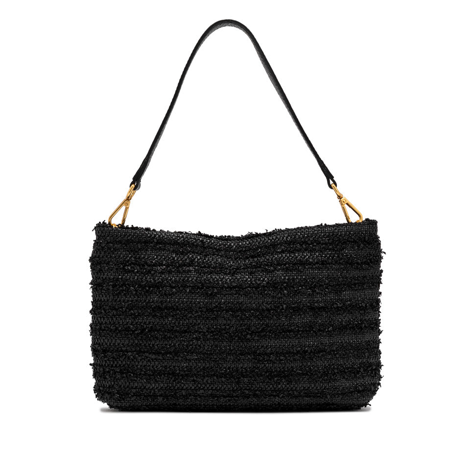 Gianni Chiarini pochette in rafia "Brenda" Nero BS10915FROU.001 NERO
