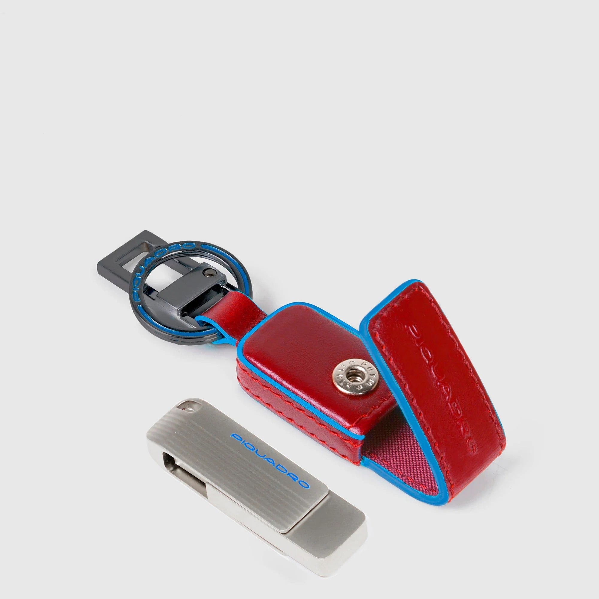 Piquadro portachiavi con chiavetta usb "Blue Square" Rosso AC6567B2.R