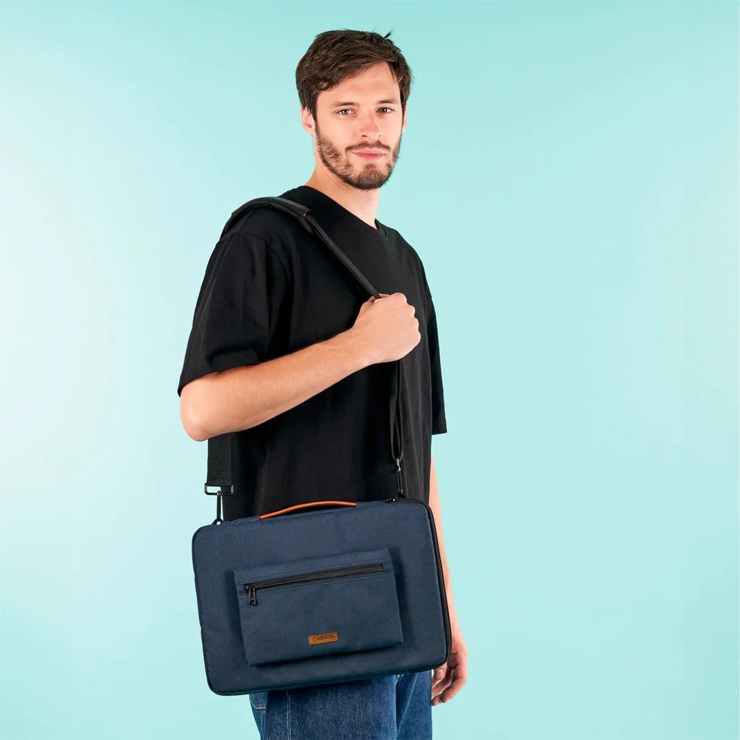 CABAIA porta pc in tessuto "Laptop cases" Blu LC.PASEO DE LA REFORMA
