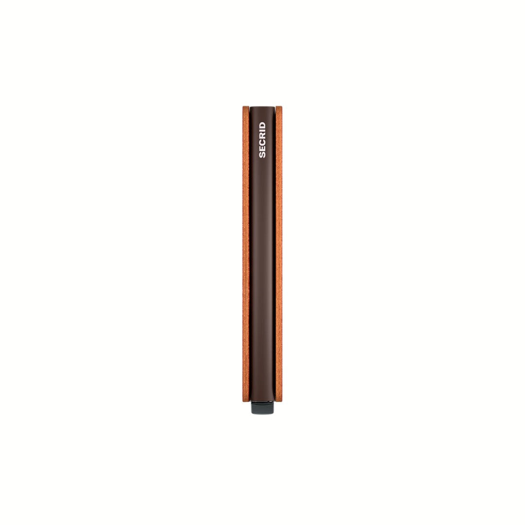 Secrid portafogli compatto in alluminio e pelle "Slimwallet Vintage" Arancione SV.ORANGE