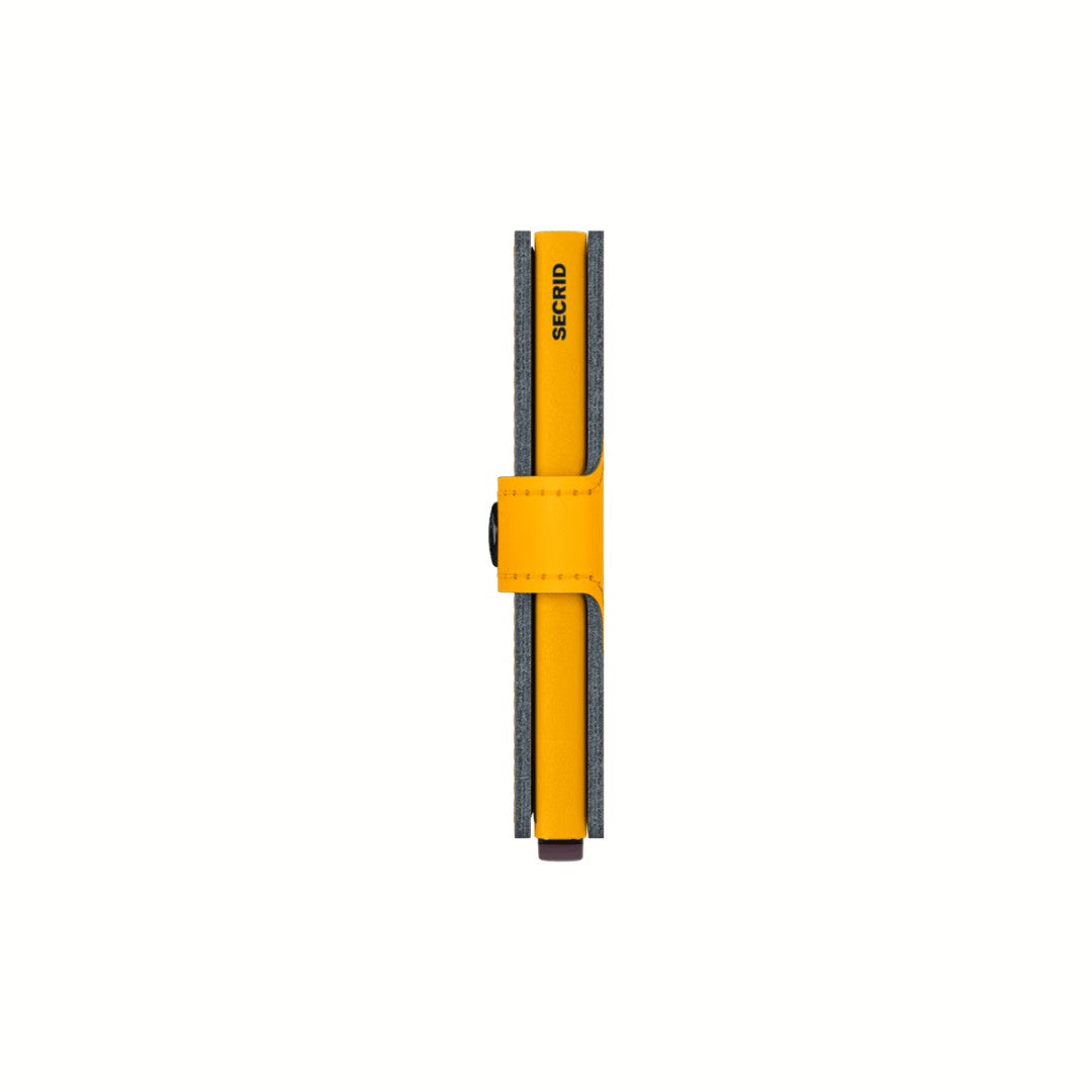 Secrid portafogli compatto in alluminio ed ecopelle "Miniwallet Yard Power" Giallo MYP.OCHRE