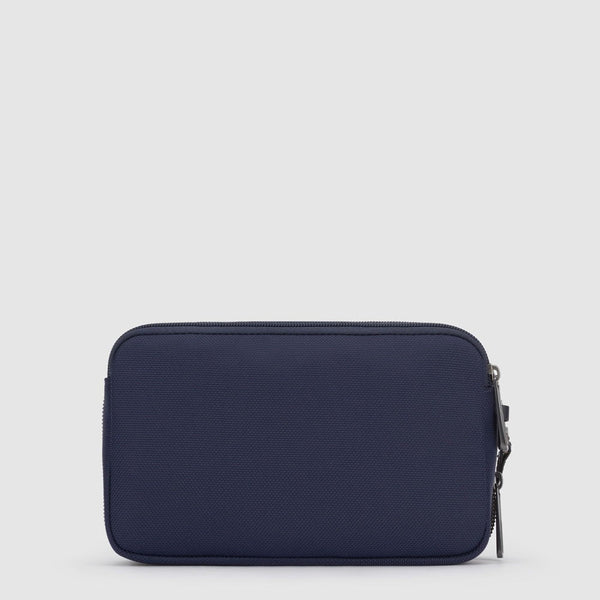 Piquadro pochette in tessuto e pelle "Brief 2 Blu AC5940BR2R.BLU