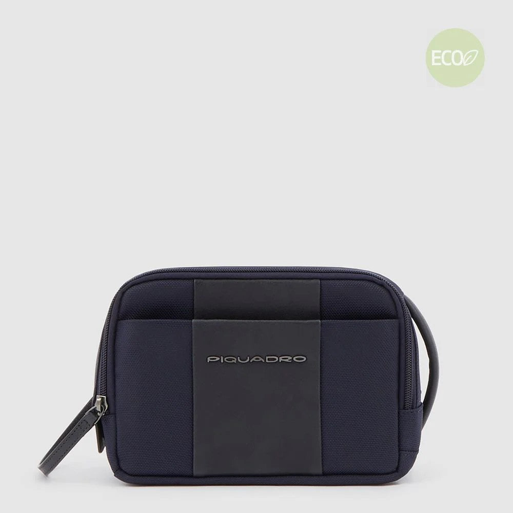 Piquadro beauty case in tessuto e pelle "Brief 2 Blu BY6149BR2.BLU